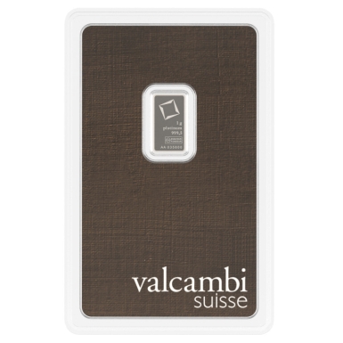 Valcambi Suisse 1g Platinum minted bar