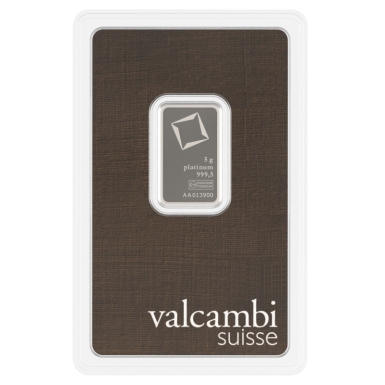 Valcambi Suisse 5g Platinum minted bar