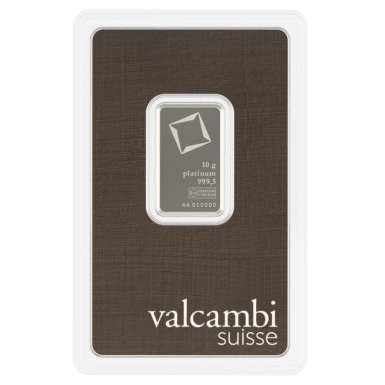Valcambi Suisse 10g Platinum minted bar