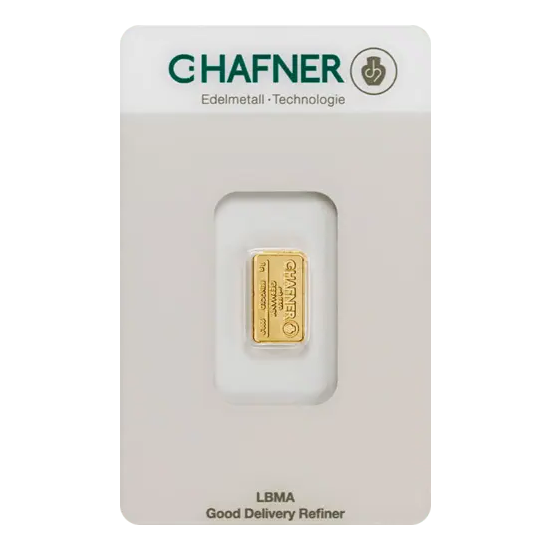 C.Hafner 1 gram minted bar