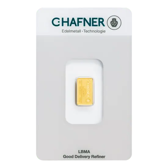 C.Hafner 2 gram minted bar