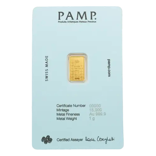Pamp Suisse Diego Maradona 1g minted bar