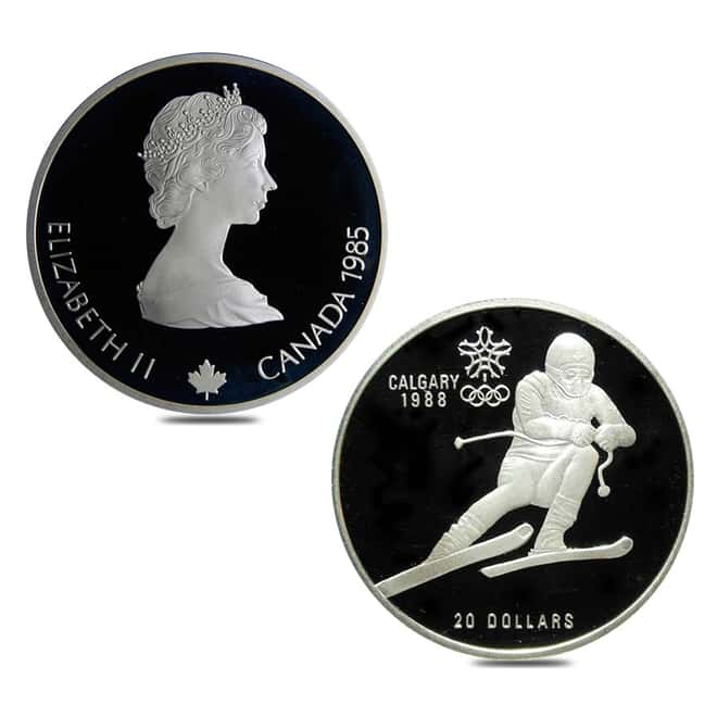 1985-1987 Canada Calgary Olympics Proof Silver set