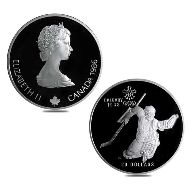 1985-1987 Canada Calgary Olympics Proof Silver set