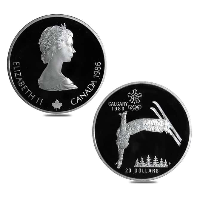 1985-1987 Canada Calgary Olympics Proof Silver set