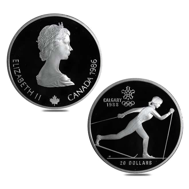 1985-1987 Canada Calgary Olympics Proof Silver set