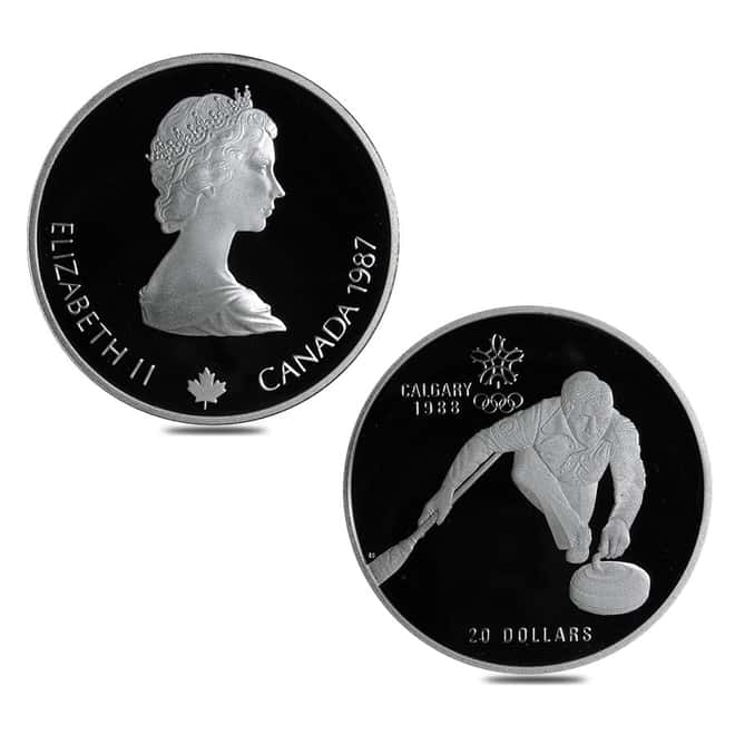 1985-1987 Canada Calgary Olympics Proof Silver set