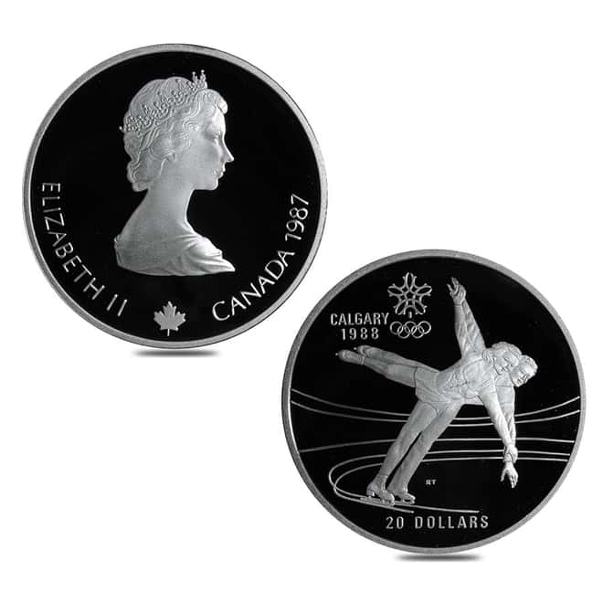 1985-1987 Canada Calgary Olympics Proof Silver set