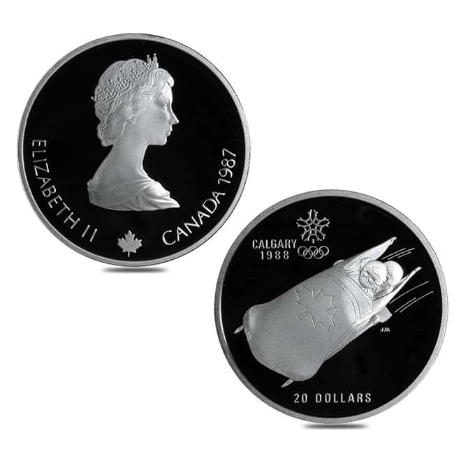 1985-1987 Canada Calgary Olympics Proof Silver set