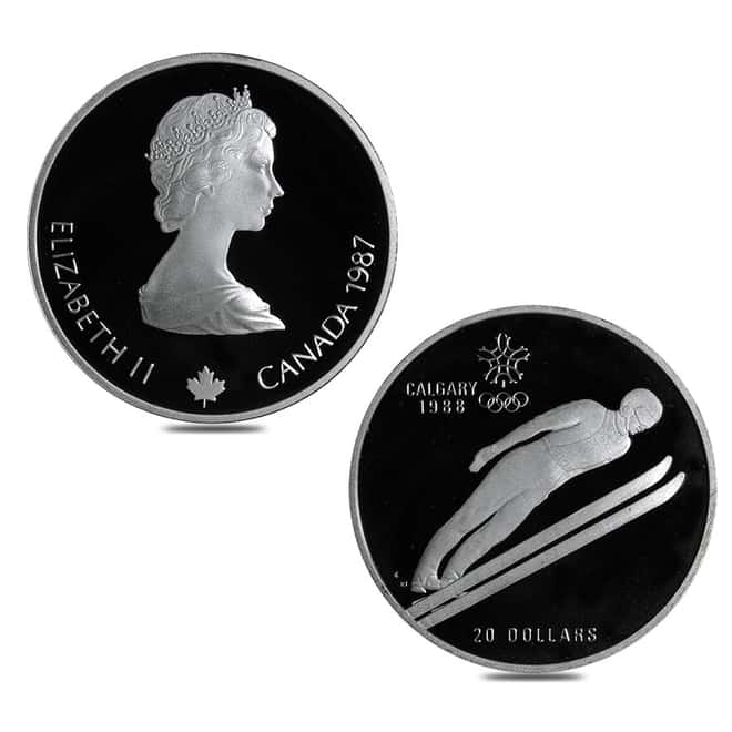 1985-1987 Canada Calgary Olympics Proof Silver set