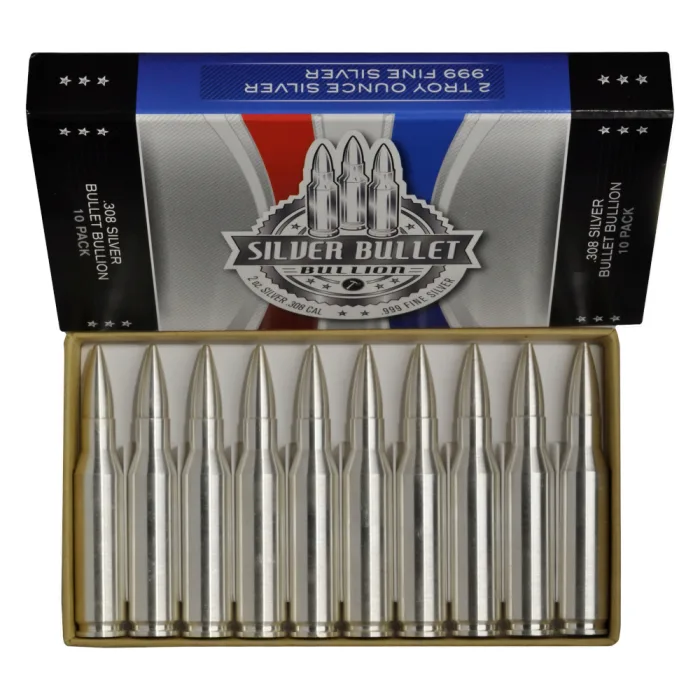 2 oz Silver Bullet .308 Caliber