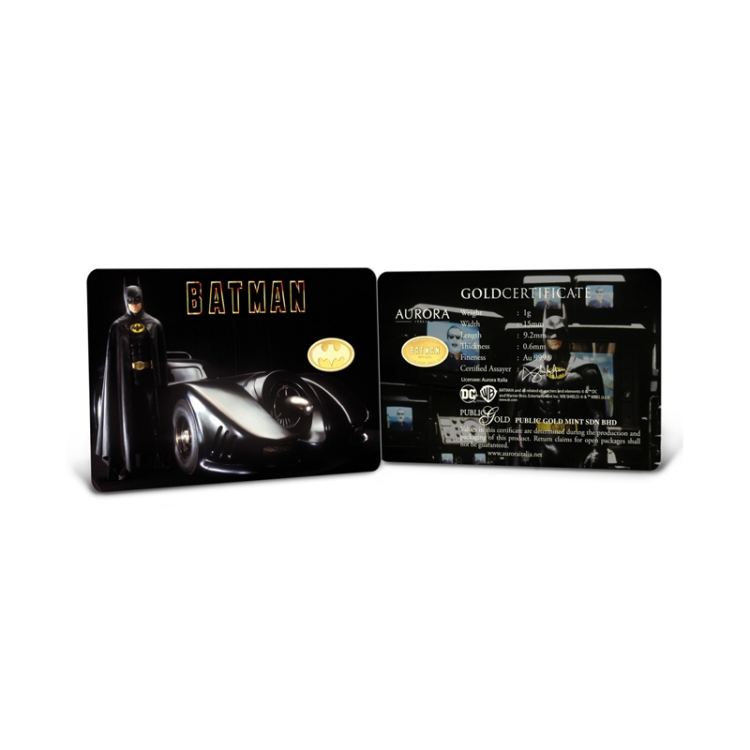 Aurora Marble Heros Batman 1g Gold bar