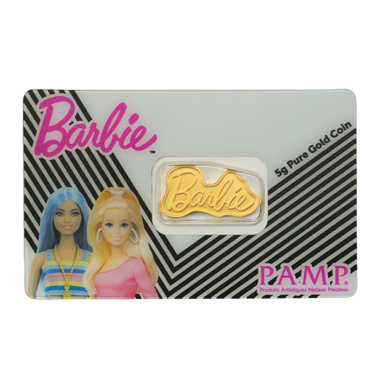 Pamp Suisse Barbie 5g Shaped Gold Coin Bar