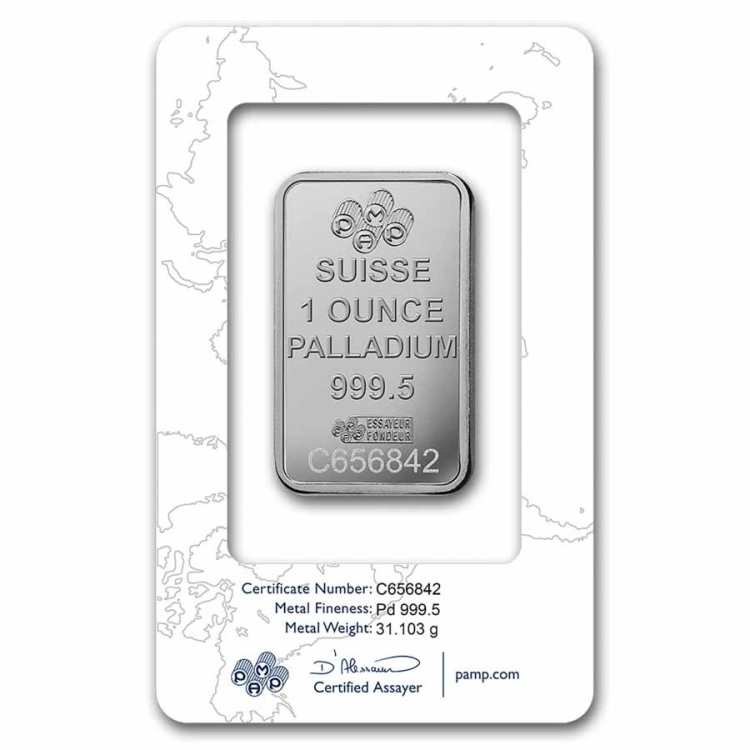 PAMP Suisse 1 oz Palladium Bar