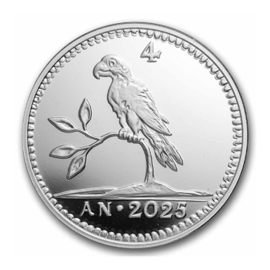Netherlands 1 oz Silver Parrot Duit Restrike BU