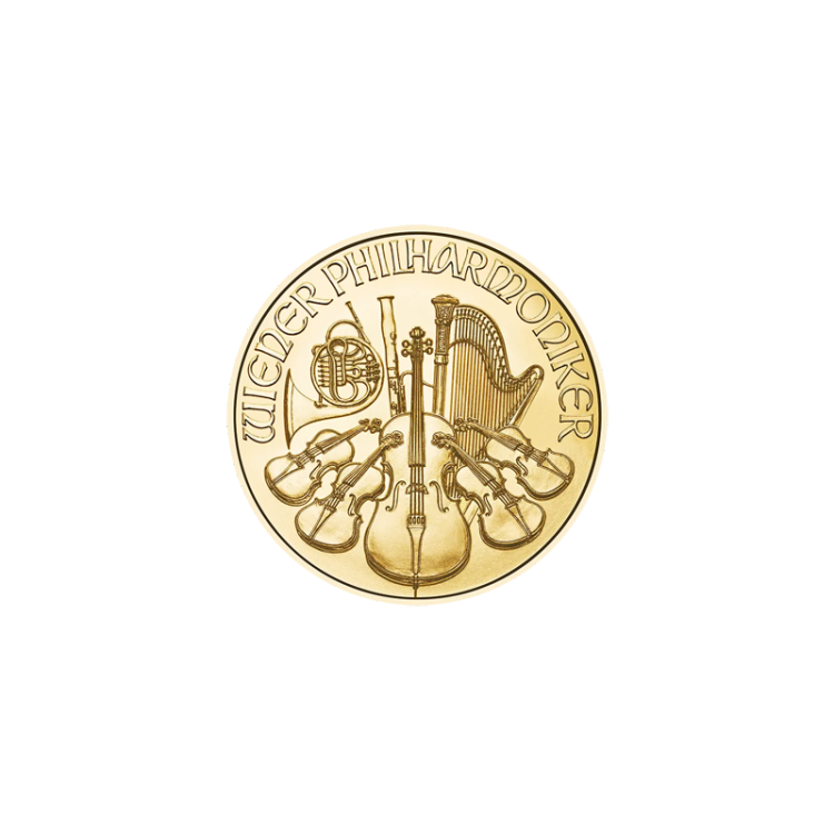 Austria Philharmonic 1/25oz Gold Coin BU (Random Year)