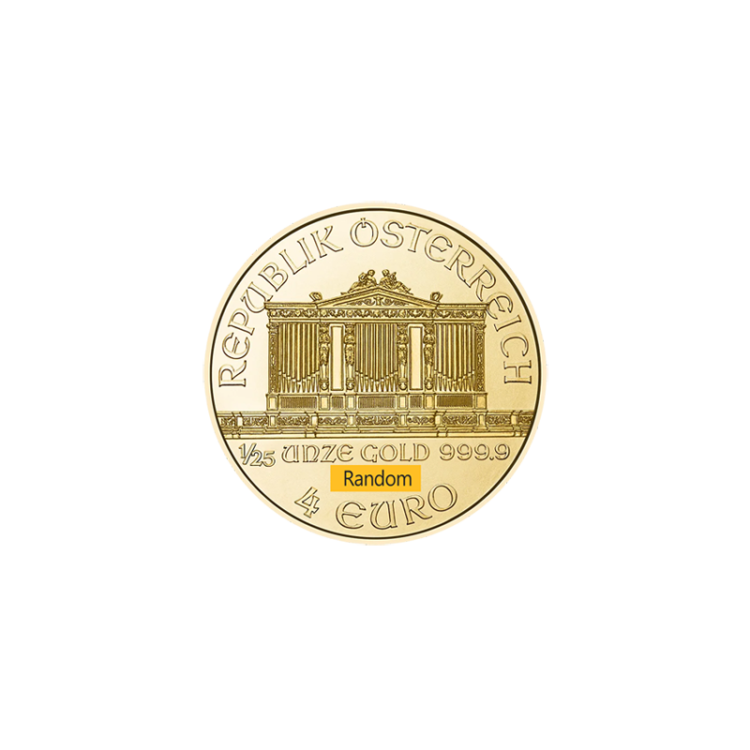 Austria Philharmonic 1/25oz Gold Coin BU (Random Year)