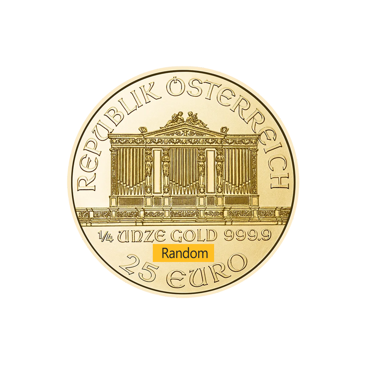 Austria Philharmonic 1/4oz Gold Coin BU (Random Year)