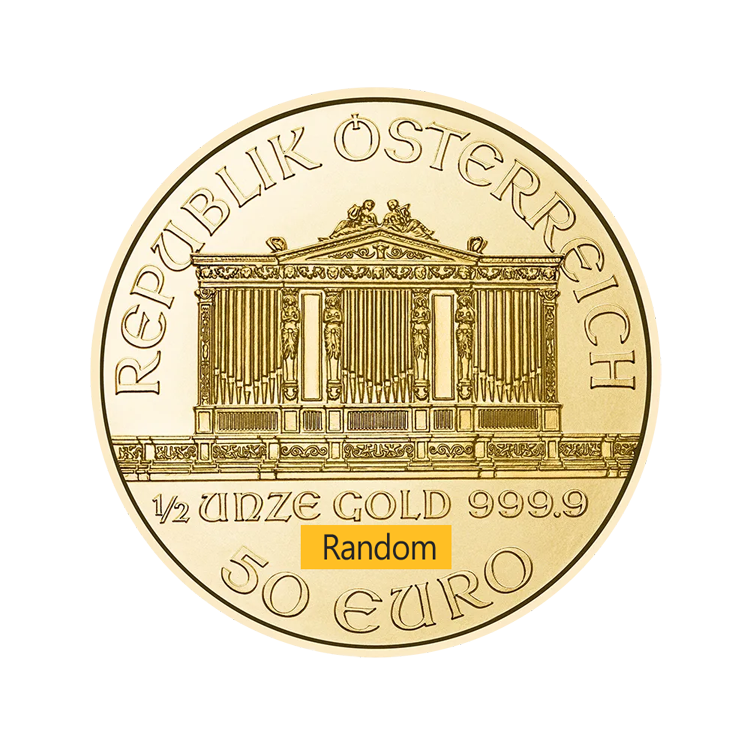 Austria Philharmonic 1/2oz Gold Coin BU (Random Year)