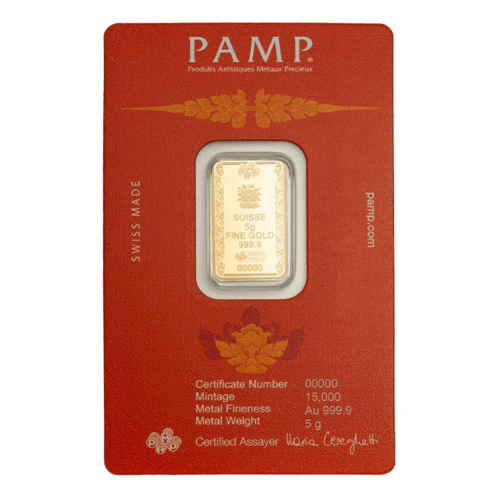 PAMP Suisse Budda with lotus 5g minted bar
