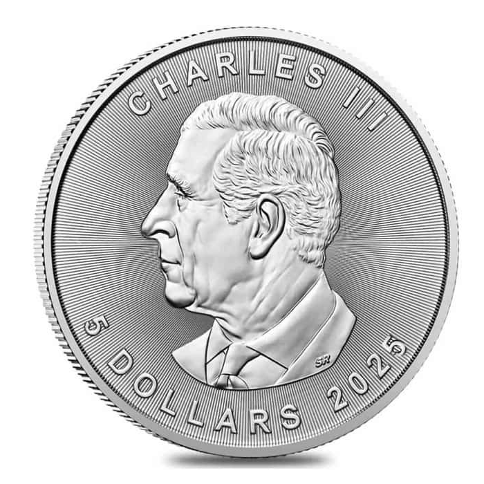 Canadian 2025 Maple Leaf  1oz silver Coin BU