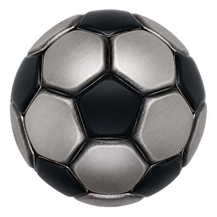 Soccer Ball Spherical 30g Antiqued Coin