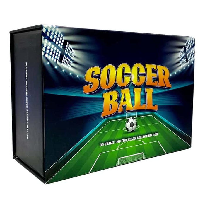 Soccer Ball Spherical 30g Antiqued Coin