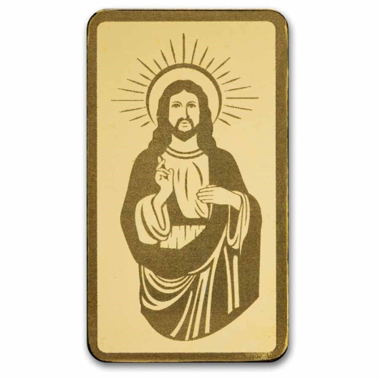 Pamp Blessings of Jesus 1g Gold Bar(Dove & Cross TEP)