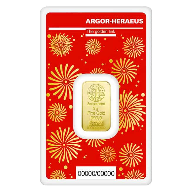 Argor Heraeus 5g Lunar Dragon minted bar