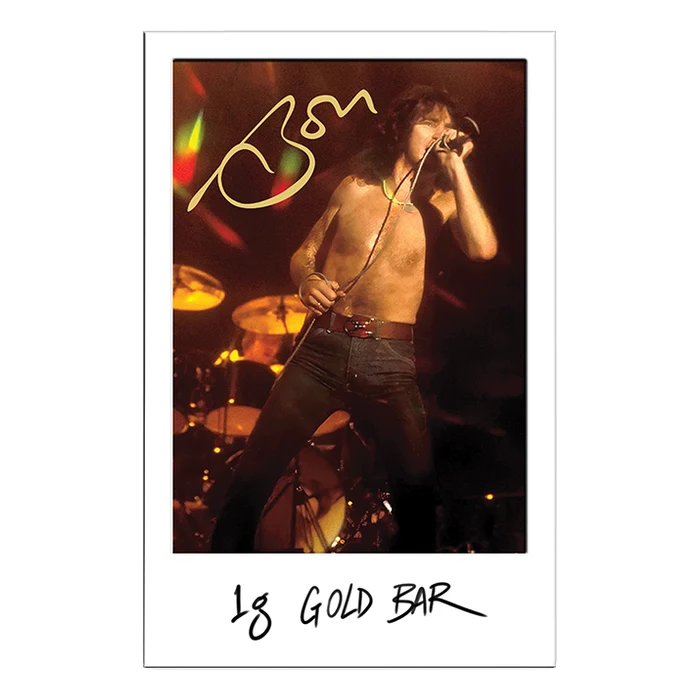 Bon Scott 80th Anniversary 1g Gold Minted Bar
