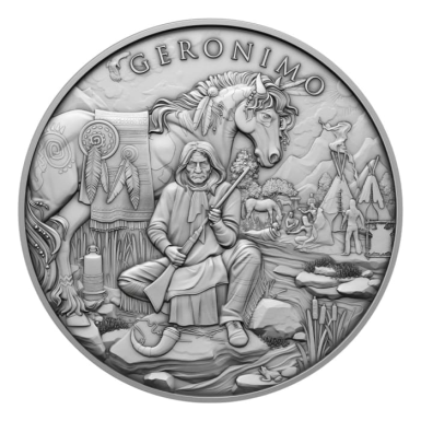Legendary Warriors 1oz Geronimo silver Round