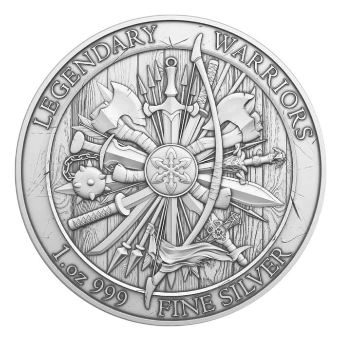 Legendary Warriors 1oz Spartacus silver Round