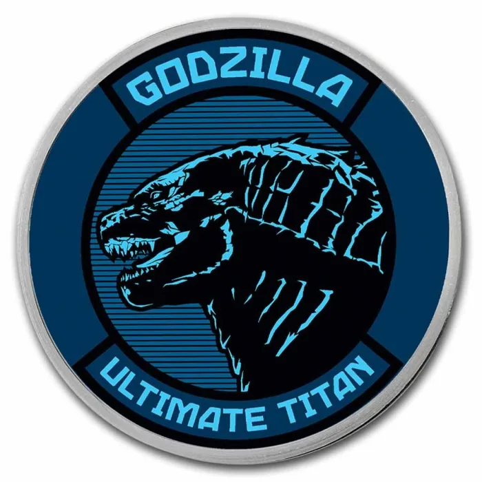 Godzilla Vs Kong godzilla 1oz Silver Coloured BU Coin