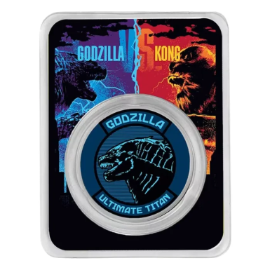 Godzilla Vs Kong godzilla 1oz Silver Coloured BU Coin