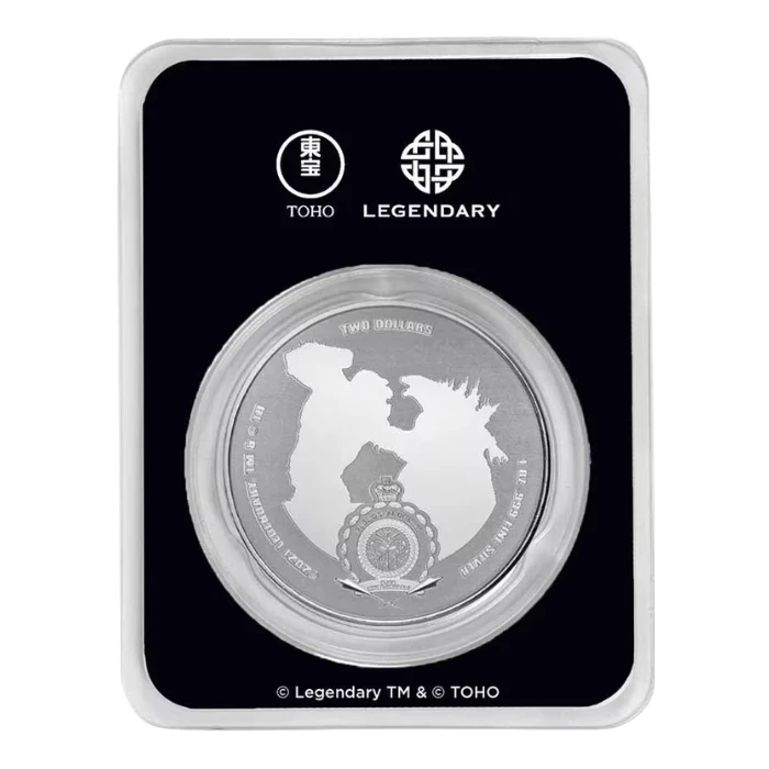 Godzilla Vs Kong Kong 1oz Silver Coloured BU Coin
