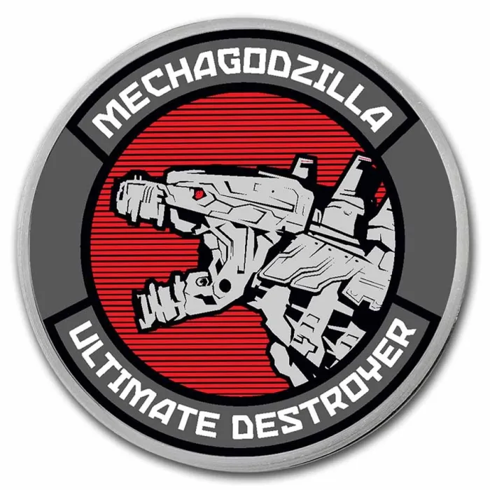 Godzilla Vs Kong Mechagodzilla 1oz Silver Coloured BU Coin
