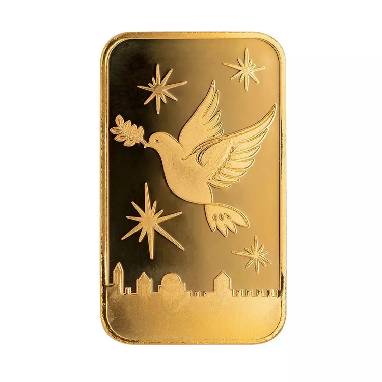 Israel mint Dove of peace 1g minted bar