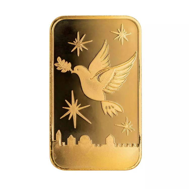 Israel mint Dove of peace 2.5g minted bar