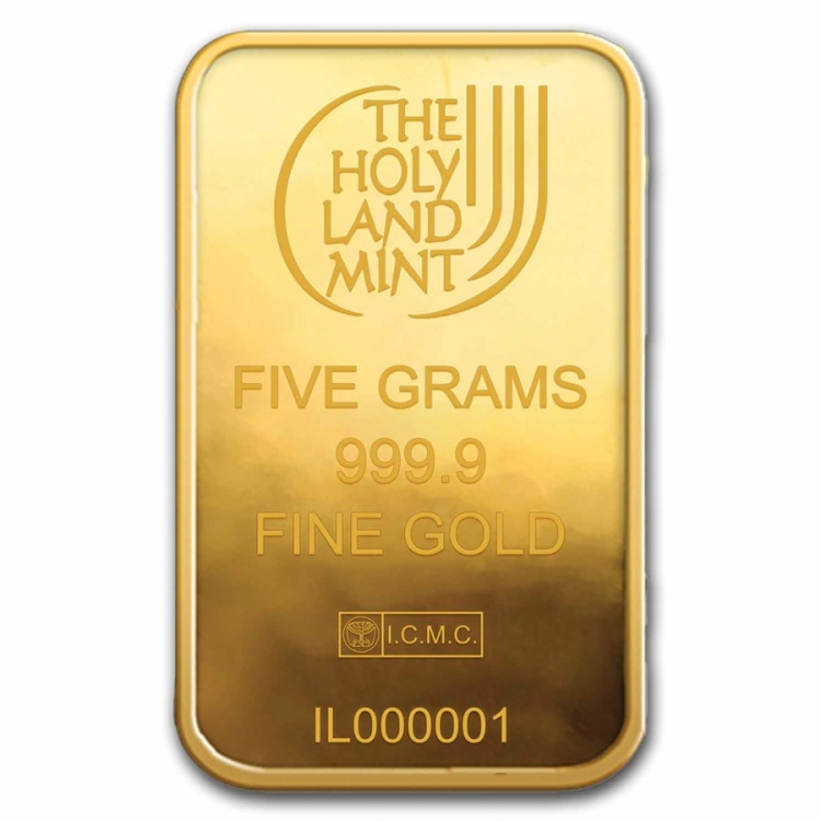 Israel mint Dove of peace 5g minted bar