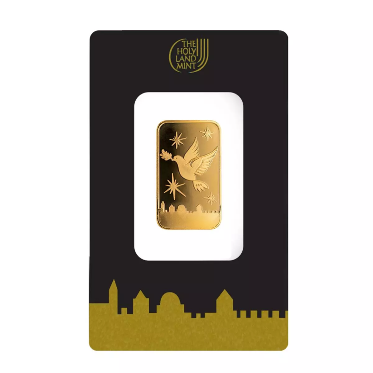 Israel mint Dove of peace 10g minted bar