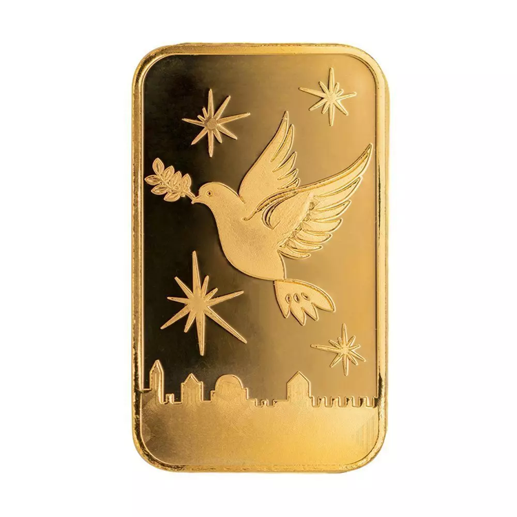 Israel mint Dove of peace 10g minted bar
