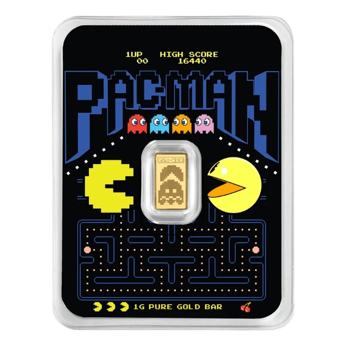 Pamp Suisse 1g Pac-Man 45th Anniversary Gold Bar