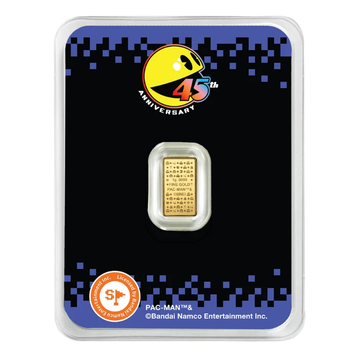 Pamp Suisse 1g Pac-Man 45th Anniversary Gold Bar