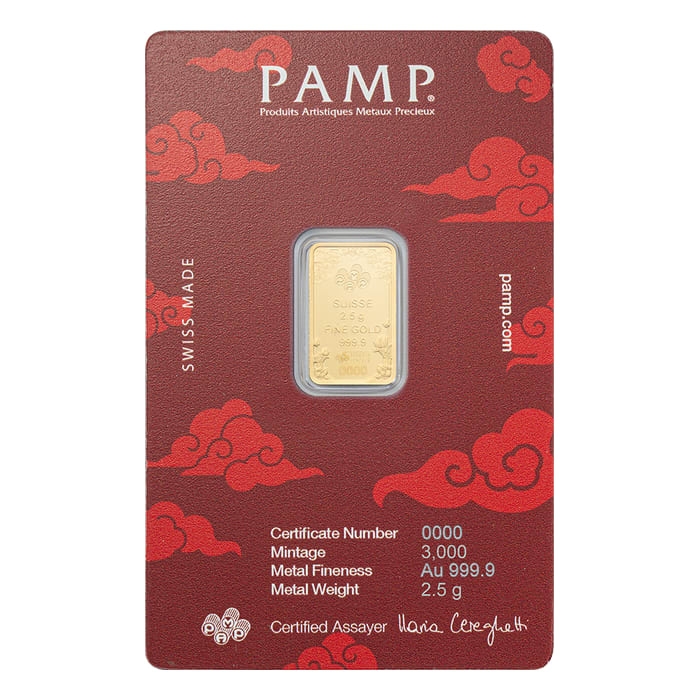Pamp Suisse 2.5g Good luck Yellow Dragon