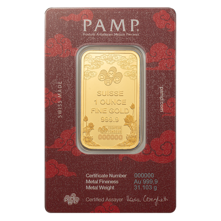 Pamp Suisse 1oz Good luck Yellow Dragon