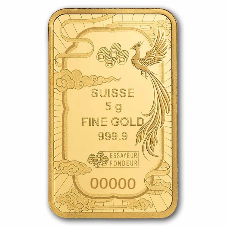 Pamp Suisse 5g Good luck Phoenix minted bar
