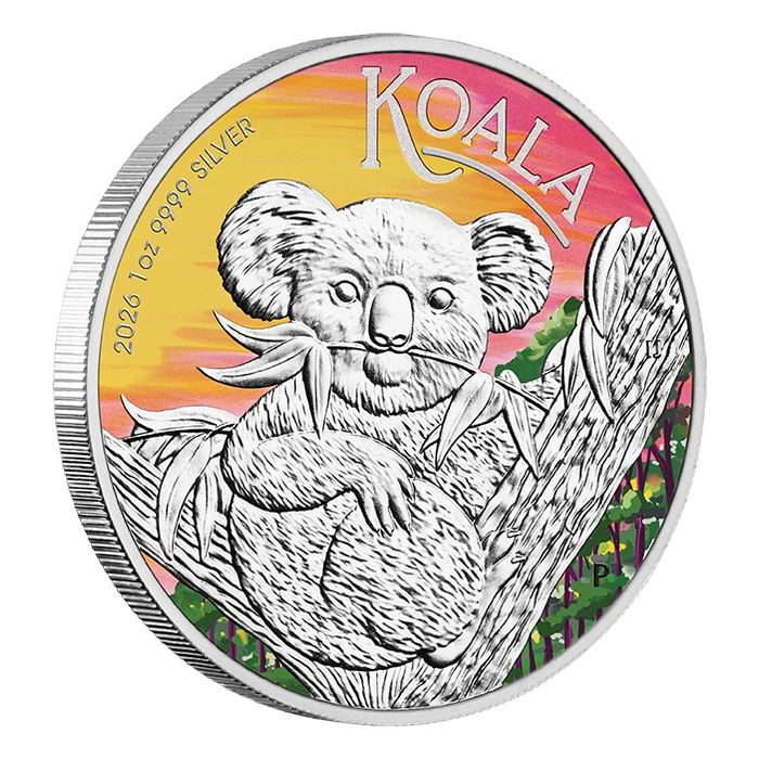 Australian 2026 Koala 1oz coloured Silver coin in Card (ANDA Special Edition)