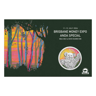 Australian 2026 Koala 1oz coloured Silver coin in Card (ANDA Special Edition)