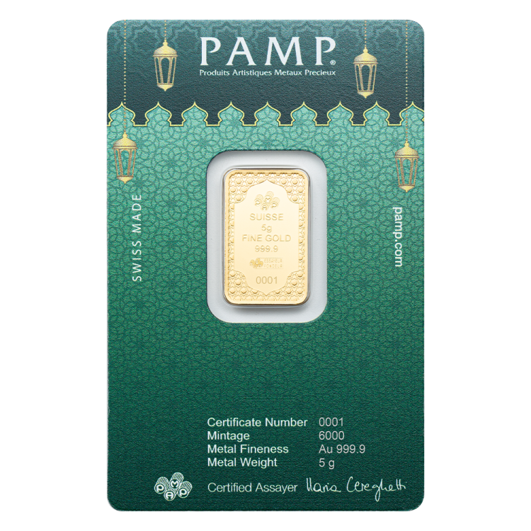 Pamp Suisse 5g Eid Mubarak Gold Bar