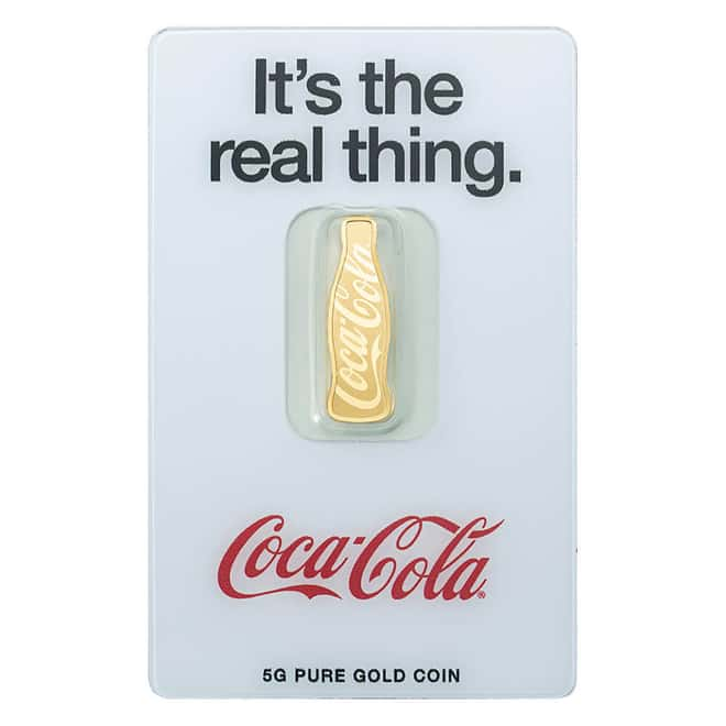 Pamp Suisse coca-cola 5g Shaped Gold Coin Bar